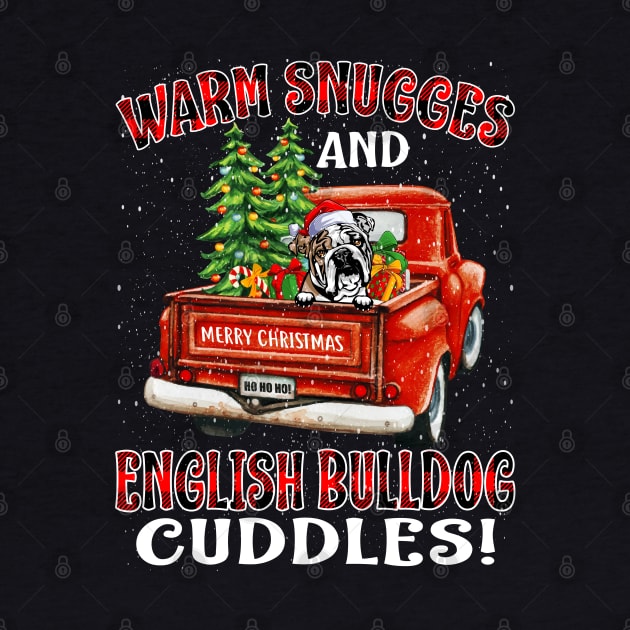 Warm Snuggles And English Bulldog Cuddles Ugly Christmas Sweater by intelus